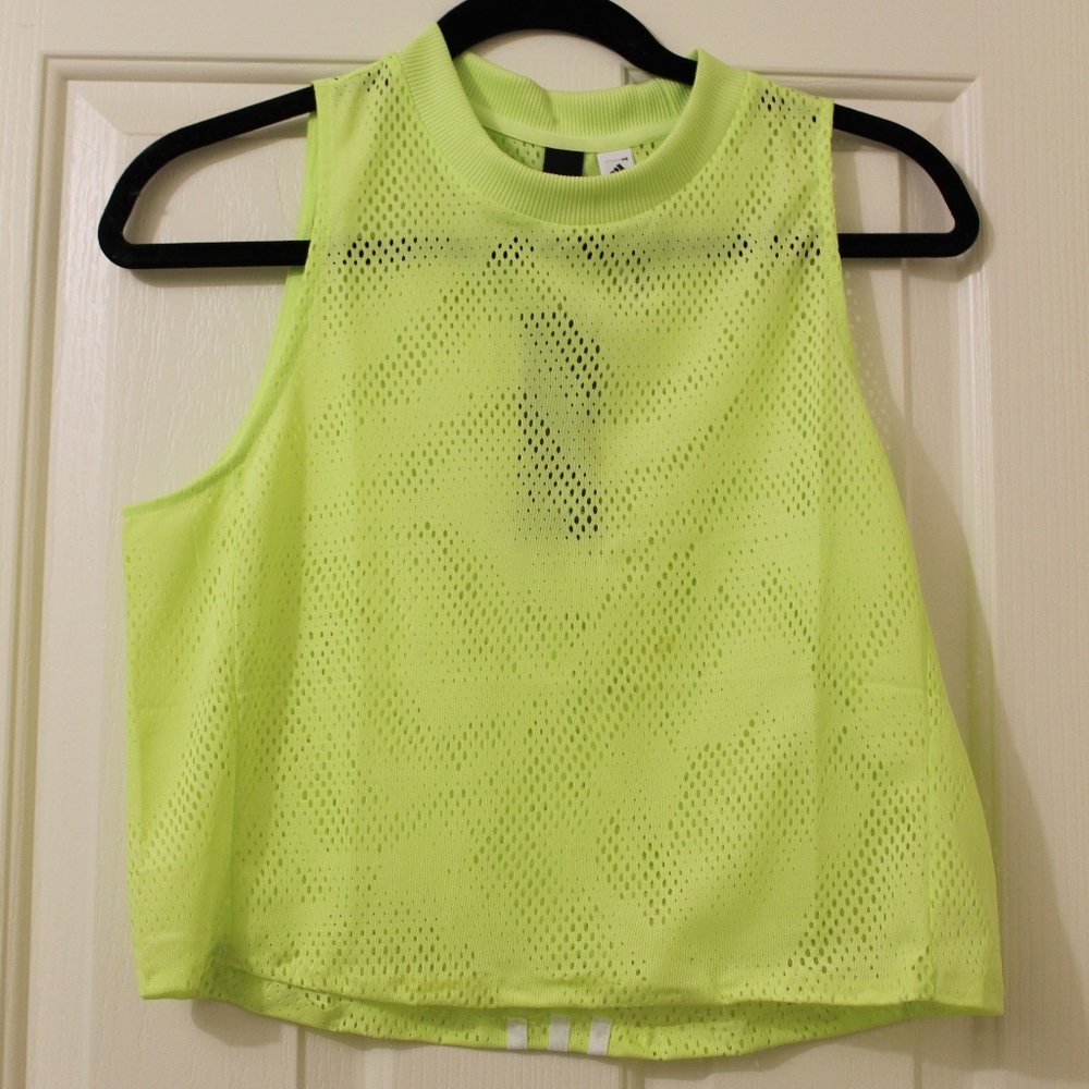 NWT Neon yellow Adidas athletic top
